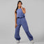 Purple Women's Parachute Set for Summer Occasions: Shirt and Pants