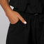 Black Women's Parachute Set for Summer Occasions: Shirt and Pants