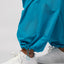 Blue Women's Parachute Set for Summer Occasions: Shirt and Pants